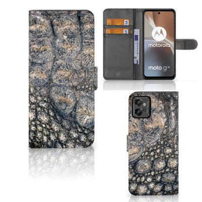 Motorola Moto G32 | Telefoonhoesje | Met pasjeshouder | Krokodillenprint