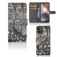 Motorola Moto G32 | Telefoonhoesje | Met pasjeshouder | Krokodillenprint