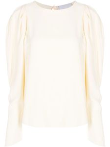 Erika Cavallini blouse à épaules plissées - Jaune