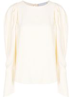 Erika Cavallini blouse à épaules plissées - Jaune