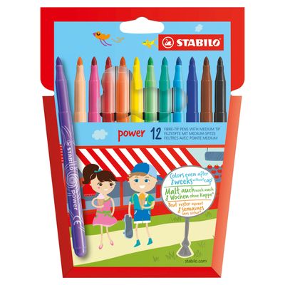 Stabilo power - viltstift - set met 12 stuks