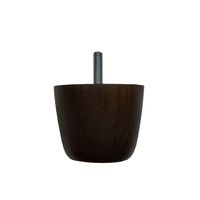 Meubelpoot bruin rond Ø 7 cm en hoogte 5,5 cm van massief hout (M8)