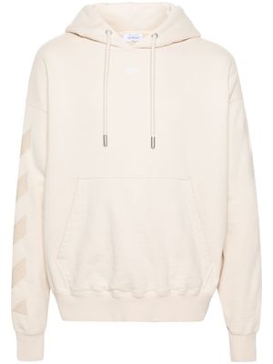 Off-White Gestreepte hoodie - Beige