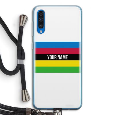 WK Wielrennen: Samsung Galaxy A50 Transparant Hoesje met koord