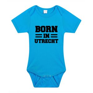 Born in Utrecht cadeau baby rompertje blauw jongens