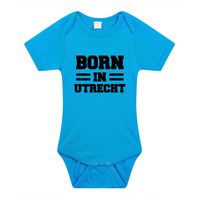 Born in Utrecht cadeau baby rompertje blauw jongens 92 (18-24 maanden)  -