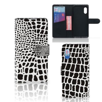 Samsung Xcover Pro | Telefoonhoesje | Met pasjeshouder | Slangenprint