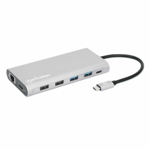 Manhattan USB-C PD 12-in-1-Dockingstation USB-C dockingstation Geschikt voor merk (dockingstation): Universeel Geïntegreerde kaartlezer, USB-C Power Delivery