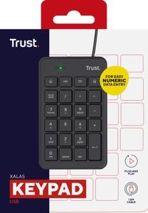 Trust Xalas - Numeriek toetsenbord - Zwart