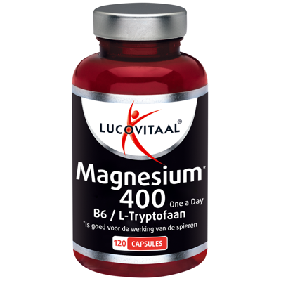 Lucovitaal Voedingssupplementen Magnesium 400 B6/L-Tryptofaan 120Capsules Lucovitaal Voedingssupplementen Magnesium 400 B6/L-Tryptofaan 120Capsules