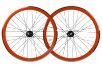 M-Wave Fixed Gear Wielset - Orange CNC M-Wave Fixed Gear Wielset - Orange CNC