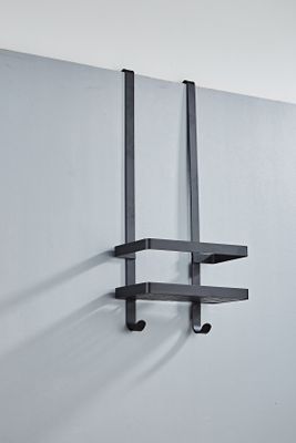 Doucherek SaniClear Nero | Aan douchewand | 52x23x12 cm | Messing | Rechthoek | Zwart mat