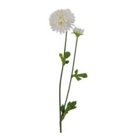 Basic Kunstbloem chrysant 63 cm wit