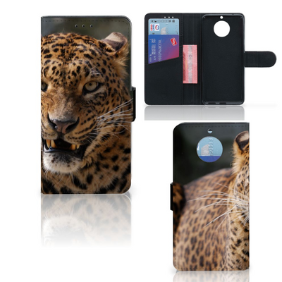 Moto G5S Telefoonhoesje met Pasjes Luipaard Moto G5S Telefoonhoesje met Pasjes Luipaard