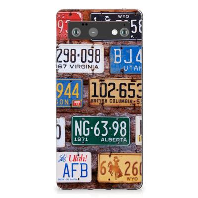 Google Pixel 6 | Siliconen hoesje | met foto Kentekenplaten