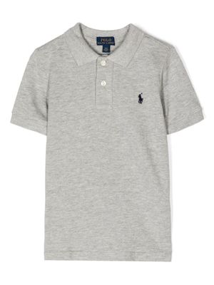 POLO RALPH LAUREN KIDS polo en coton à motif Polo Pony - Gris