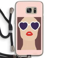 Red lips: Samsung Galaxy S7 Transparant Hoesje met koord