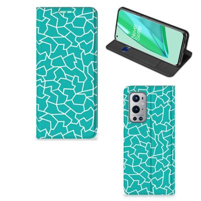 OnePlus 9 Pro | Bookcase | Cracks Blue