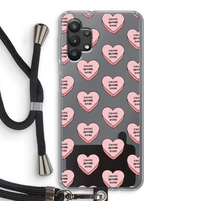 Chicks before dicks: Samsung Galaxy A32 5G Transparant Hoesje met koord