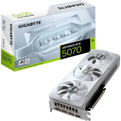 Gigabyte Nvidia GeForce RTX 5070 Videokaart GeForce RTX 5070 EAGLE OC ICE SFF 12G 12 GB GDDR7-RAM PCIe x16 HDMI 2.1, DisplayPort 2.1