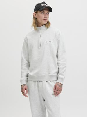 Jack & Jones Jornorrebro Emb Sweat High Neck Sn Sweater White Melange