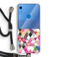 Gekleurde driehoekjes: Huawei Y6s Transparant Hoesje met koord