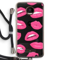 Bite my lip: Motorola Moto Z Force Transparant Hoesje met koord