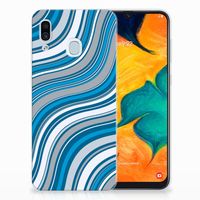 Samsung Galaxy A30 TPU bumper Waves Blue - thumbnail