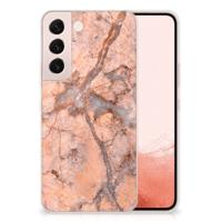 Samsung Galaxy S22 | TPU | Siliconen hoesje | Marmer Oranje