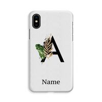 Charcoal Flora: iPhone X Volledig Geprint Hoesje