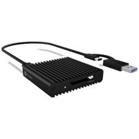 ICY BOX IB-CR404-C31, Kartenleser, CF Exp. 2.0 Type-B, USB 3.2 Gen 2, LED, Aluminium Externe geheugenkaartlezer USB-C, USB-A 3.2 Gen 2 Zwart