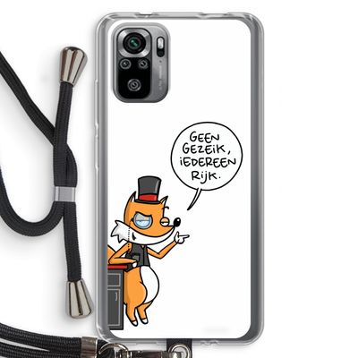 Geen Gezeik: Xiaomi Redmi Note 10S Transparant Hoesje met koord