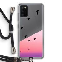 Fly away: Samsung Galaxy A41 Transparant Hoesje met koord Fly away: Samsung Galaxy A41 Transparant Hoesje met koord