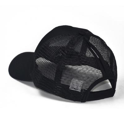 Zomer katoen mesh opening paardenstaart hoed zonnebrandcrème Baseballpet specificatie: ?? (zwart)