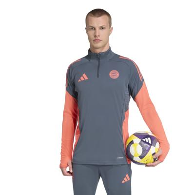 adidas Bayern München Trainingstrui 1/4-Zip 2025-2026 Donkergrijs Oranje