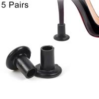 5 Parijs antislip slijtage bestendig verhogen schoenen hoge stiletto hiel beschermer caps willekeurige kleur levering (zwart)
