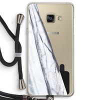Gestreepte marmer: Samsung Galaxy A3 (2016) Transparant Hoesje met koord