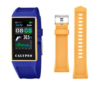 Horlogeband Smartwatch Calypso K8502-2 / K8502-3 Rubber Blauw