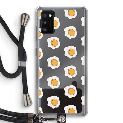 Bacon to my eggs #1: Samsung Galaxy A41 Transparant Hoesje met koord
