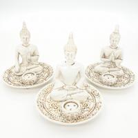 Tibetaans Boeddha Wierookhouders - set van 3 - porselein - decoratie