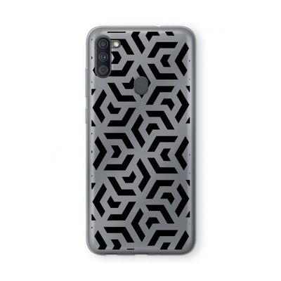 Crazy pattern: Samsung Galaxy A11 Transparant Hoesje