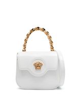 Versace mini sac La Medusa en cuir verni - Blanc