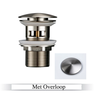 LuxDrain Pop-Up Afvoerplug - Stijlvolle Wastafel Stopper in Zwart, Goud en Rosé