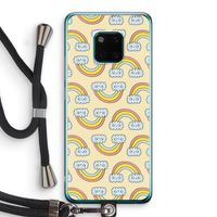 Regenboog: Huawei Mate 20 Pro Transparant Hoesje met koord