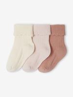 Set van 3 paar sokken voor babymeisjes lichtroze