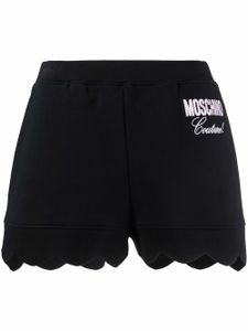 Moschino short court à logo Couture brodé - Noir