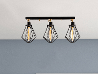 Plafondlamp OYANI 3 lampen zwart