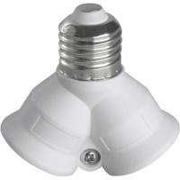 Heitronic Lampfitting-adapter E27 naar 2x E27 230 V 60 W