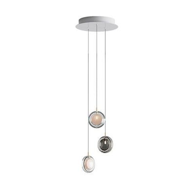 Bomma Lens 3 pcs Hanglamp - 2x Wit 1x Gerookt glas Bomma Lens 3 pcs Hanglamp - 2x Wit 1x Gerookt glas