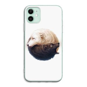 Yin Yang Wolves: iPhone 11 Transparant Hoesje